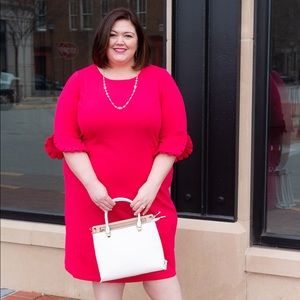 Plus Size Pink Shift Dress